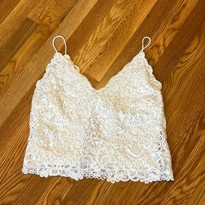 NWOT BHLDN Jenny Yoo White Lace Spaghetti Strap Camisole M